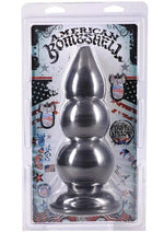 American Bombshell Triple Payload Anal Plug - Gun Metal