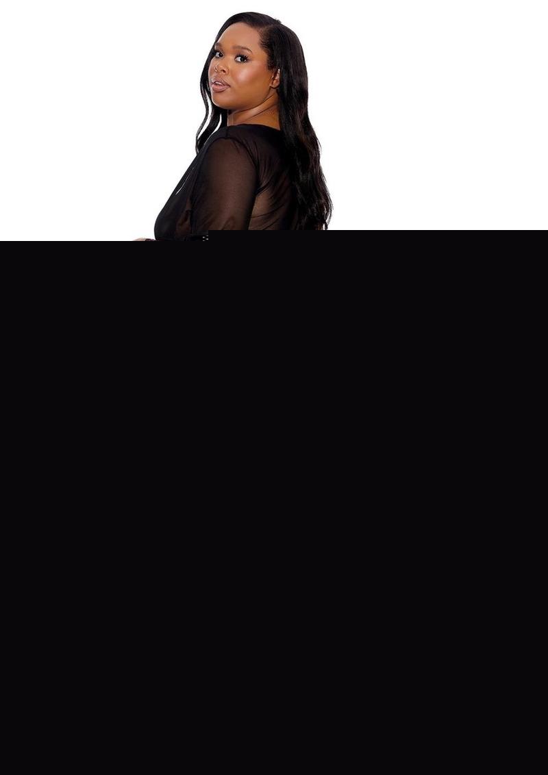 Barely Bare LaceSeductive And Elegant Trim Sheer Robe