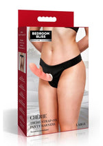 Bedroom Bliss Chérie Thong Strap-On Panty Harness - Black - Large