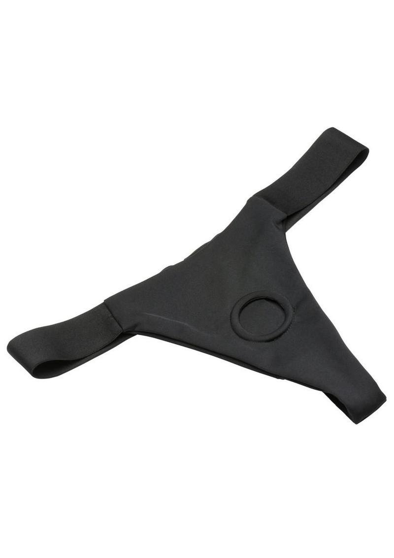 Bedroom Bliss Chérie Thong Strap-On Panty Harness - Black - Medium