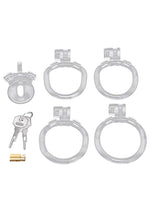 Blue Line Acrylic See-Thru Mini Chastity Cage