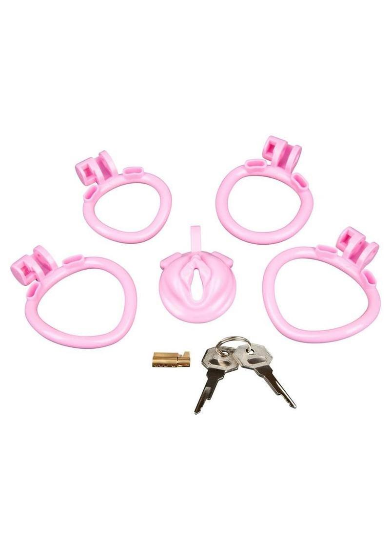 BlueLine Bitchboy Degrading Mini Chastity Cage