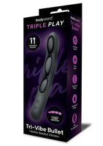 Bodywand Triple Play Tri-Vibe Rechargeable Bullet - Black