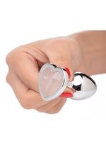 Booty Sparks Gemstones Rose Quartz Heart Small Anal Plug