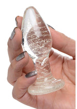 Booty Sparks Glow in the Dark Glass Anal Plug