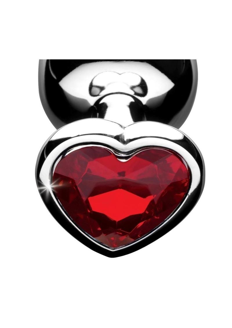 Booty Sparks Red Heart Gem Large Anal Plug