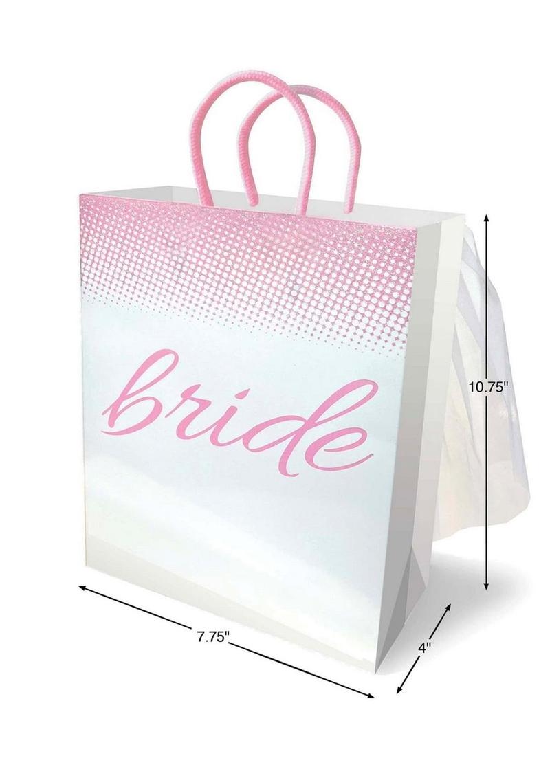 Elegant Bride Veil Gift Bag in White And Pink for Bachelorette Parties
