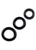 Colt 3 Ring Set Pliable Black Cock Rings
