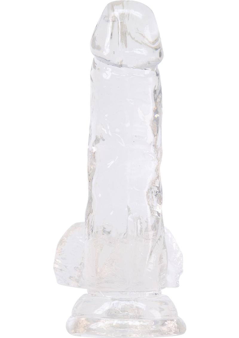 Crystal Addiction Clear Dildo With Balls