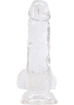 Crystal Addiction Clear Dildo With Balls