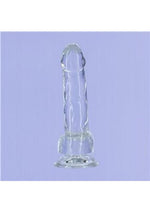 Crystal Addiction Dildo with Balls - Clear - 7in
