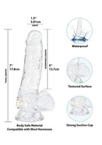 Crystal Addiction Clear Dildo With Balls