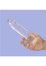 Crystal Addiction Clear Dildo With Balls