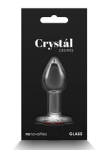 Crystal Desires Red Heart Glass Anal Plug by NS Novelties