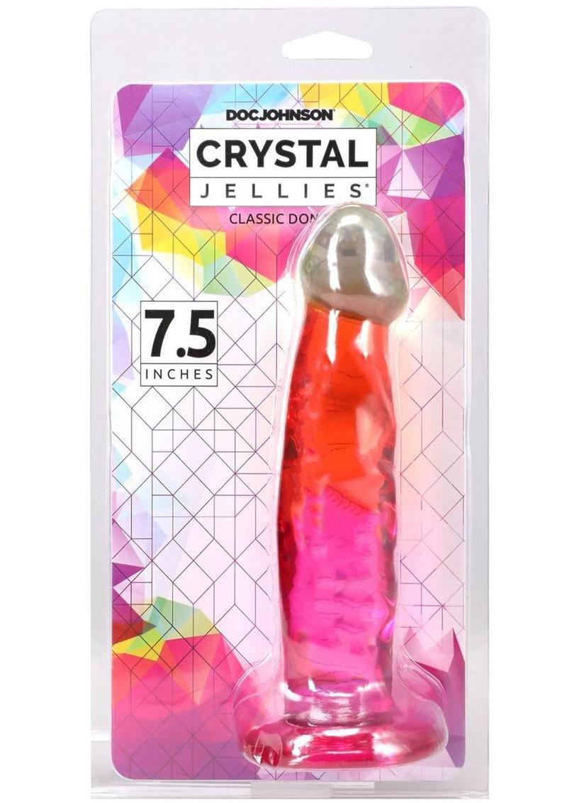 Crystal Jellies Dildo - Rainbow - 7.5in