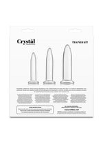 Crystal Trainer Kit Premium Glass Anal Plug Set