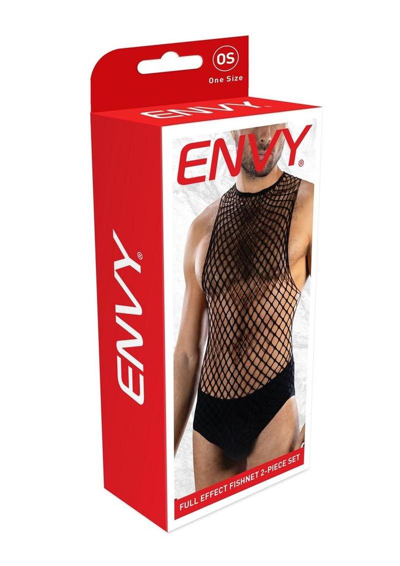 Envy Menswear Full Effect Fishnet (2 Piece) - Os - Black