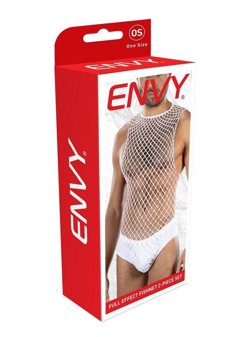 Envy Menswear Full Effect Fishnet (2 Piece) - Os - White
