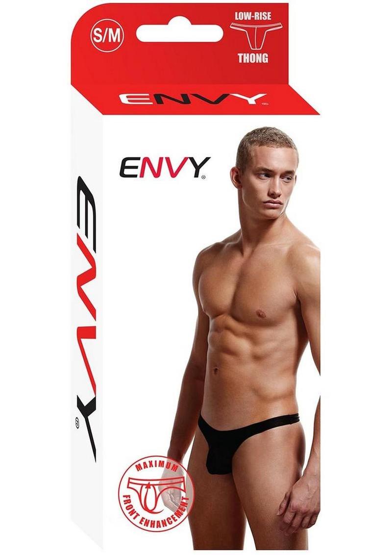 Envy Menswear Low Rise Thong - Black - Medium/Small