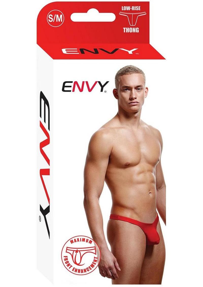 Envy Menswear Low Rise Thong - Red - Medium/Small