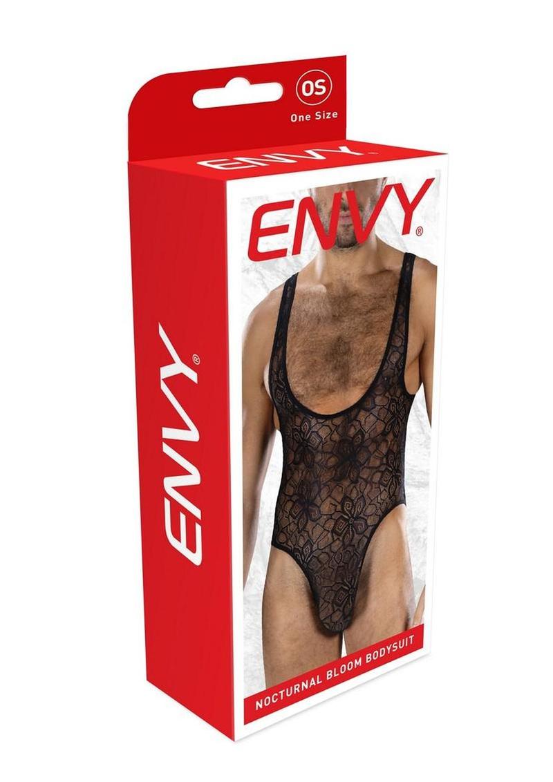 Envy Menswear Nocturnal Bloom Bodysuit - Os - Black