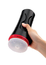 Envy Squeezable Clear Clutch Vibrating Discreet Textured Stroker