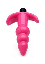 Frisky Bubbling Pink Ribbed Anal Plug Powerful Vibration