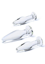 Gläs 3PC Anal Training Set Hand-Blown Glass