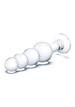 Gläs 7.25 Inch Beaded Hand Blown Glass Butt Plug