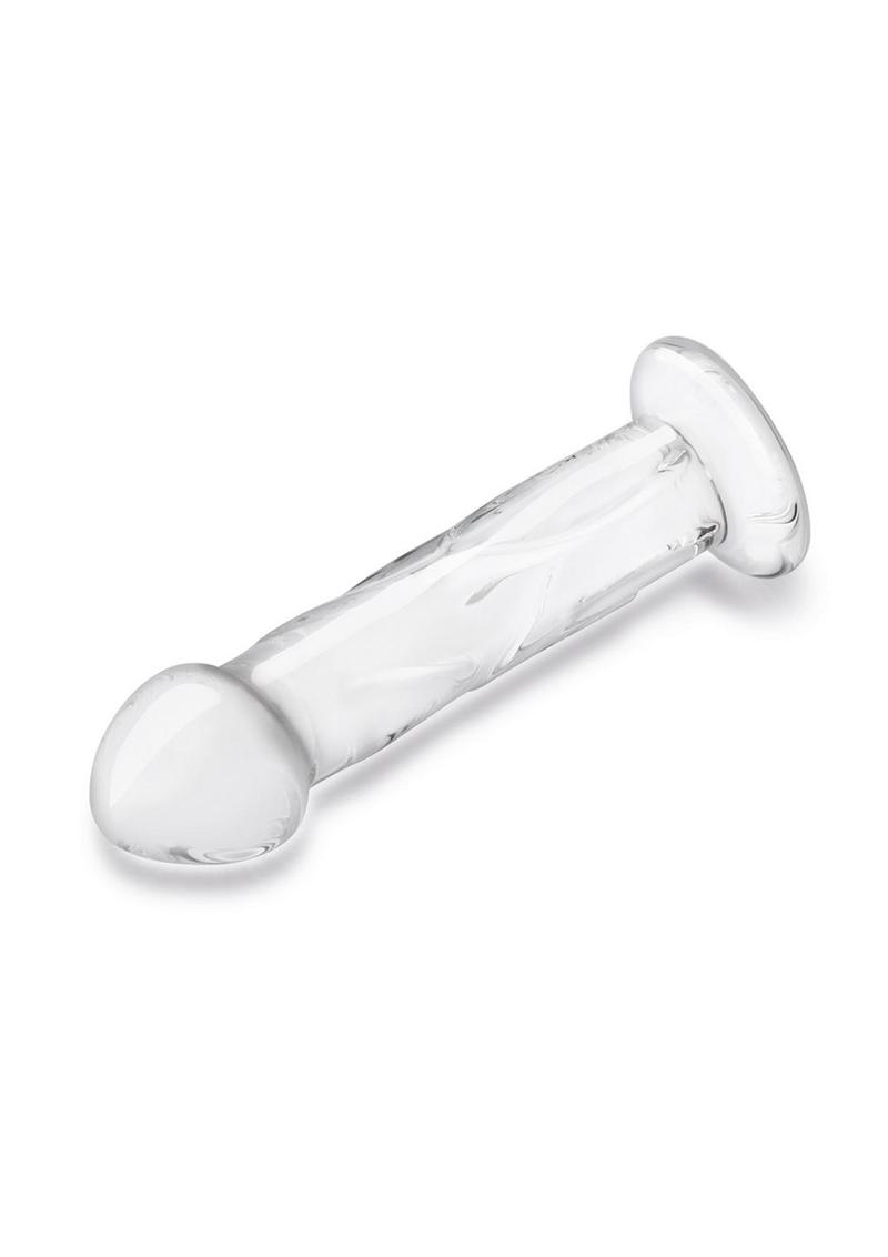 Glas Glass Dildo with Veins And Flat Base