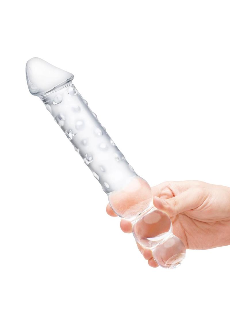 Glas Double Ended Glass Dildo with Anal Beads