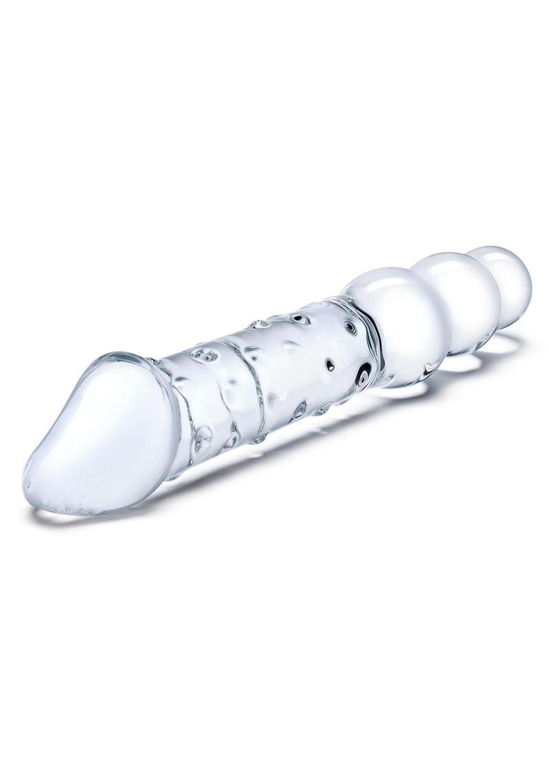Glas Double Ended Glass Dildo with Anal Beads