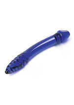 Glas Double Sided Blue Glass Dildo for G-Spot And P-Spot