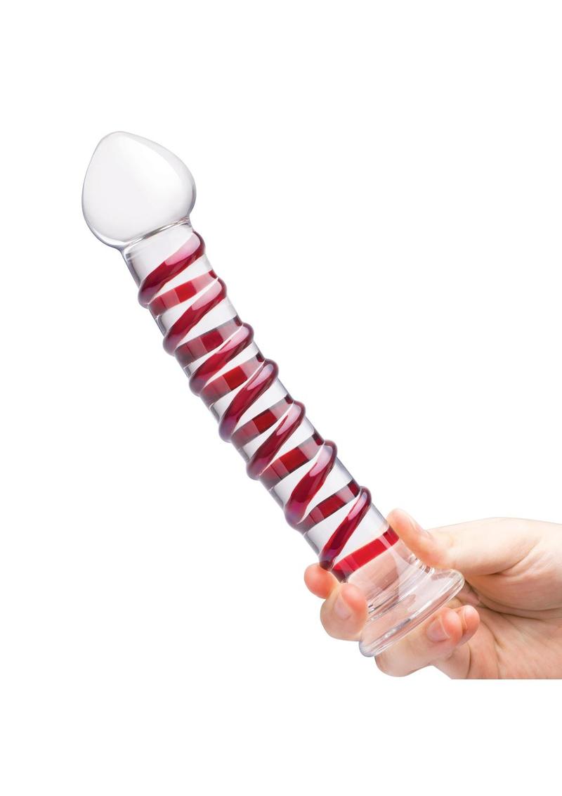 Glas Mr. Swirly Glass Dildo With Luxury Satin Storage Bag
