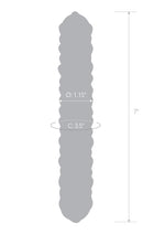 Glas Purple Rose Rose Nubby Glass Dildo