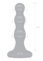 Gläs 4 Inch Triple Play Hand Blown Beaded Glass Butt Plug