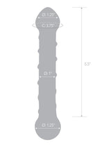 Glas Blue Spiral Glass Dildo With Luxury Satin Storage Bag