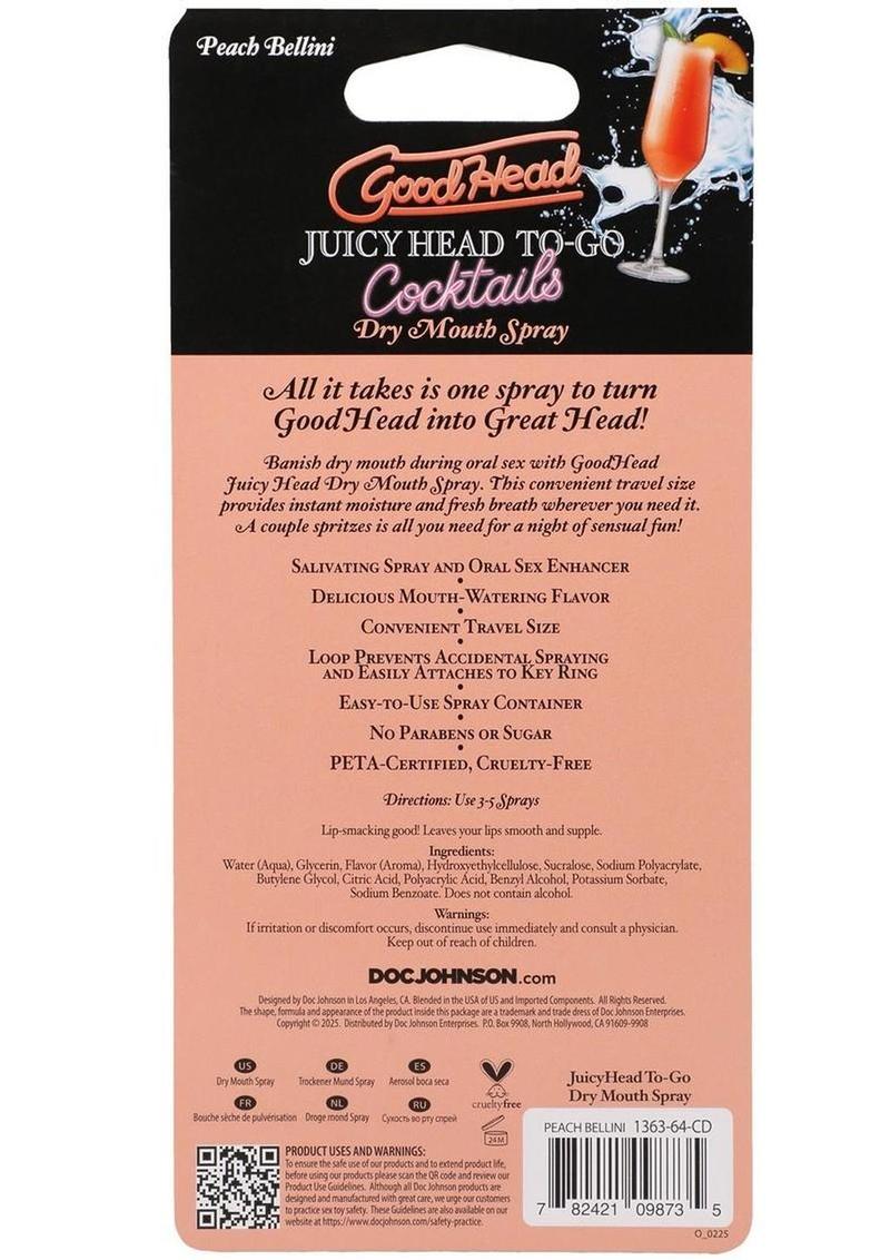 Good Head Peach Bellini Dry Mouth Spray