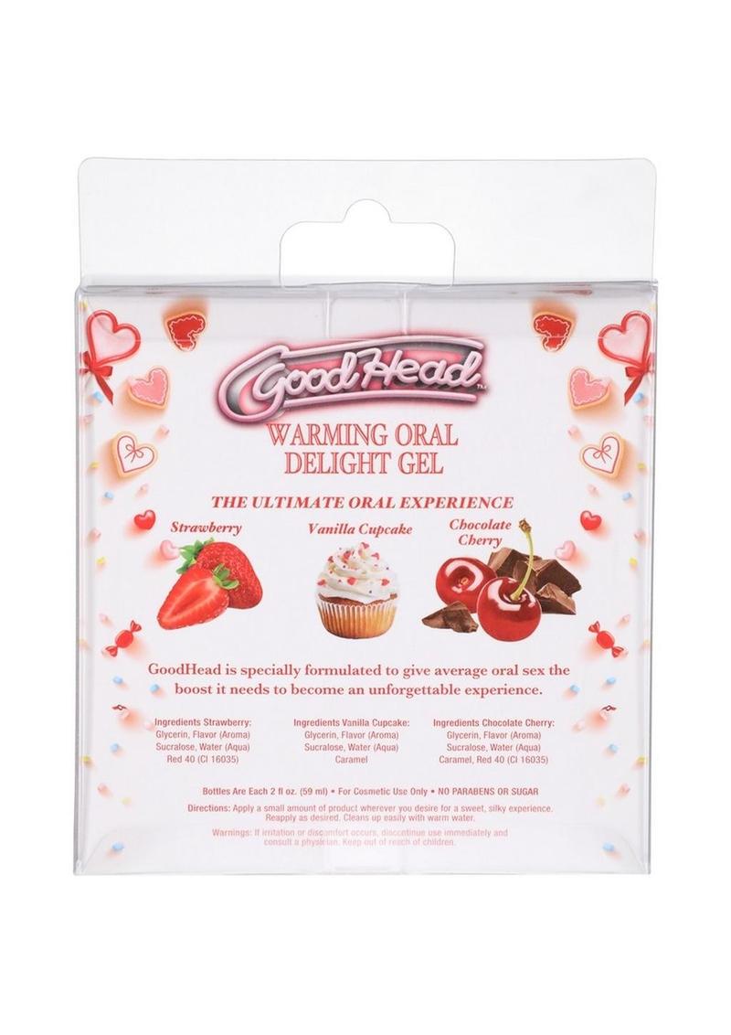 GoodHead Warming Oral Delight Gel Assorted Flavors 3-Pack