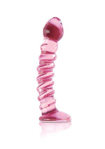Icicles No. 28 Textured Glass G-Spot Dildo Hand Blown