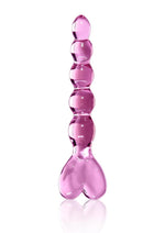 Icicles No. 43 Beaded Pink Glass Massager Elegant Hand-Blown