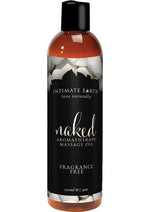Intimate Earth Naked Aromatherapy Massage Oil Fragrance Free - 4oz