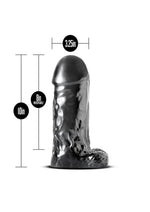 JET Destroyer Dildo with Balls With Carbon Metallic