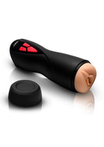 Jock Banger Sucking and Vibrating Pussy Rechargeable Masturbator - Vanilla