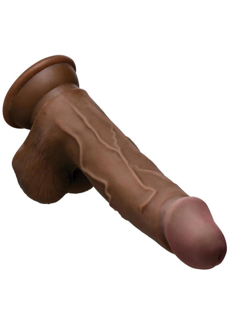 Jock Hard Core Triple Density Dildo with Balls - Chocolate - 7.5in