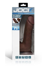 Jock Hard Core Triple Density Dildo with Balls - Chocolate - 7.5in