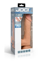 Jock Hard Core Triple Density Dildo with Balls - Vanilla - 7.5in