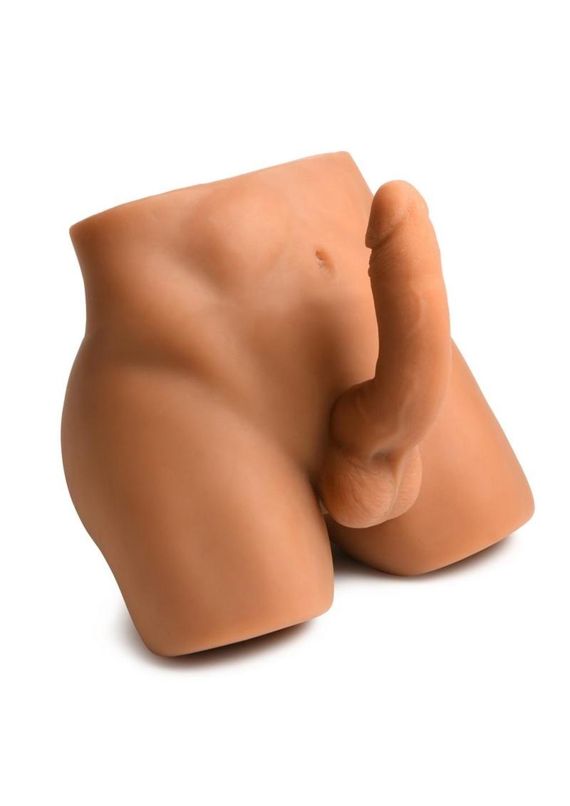 JOCK Male Masturbator with Silicone Thrusting Dildo