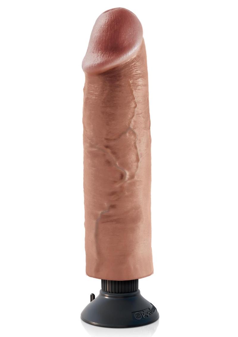 King Cock Vibrating Dildo with Suction Base RealDeal Lifelike Skin