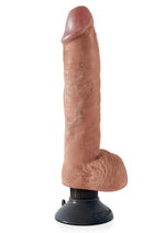 King Cock Vibrating Dildo with Balls And Suction Base